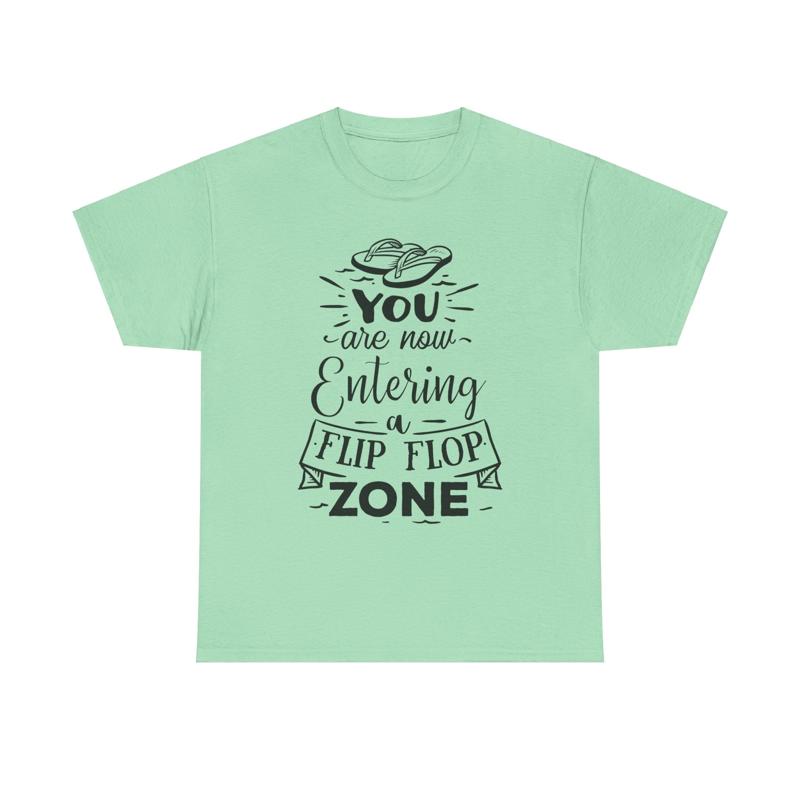 Men Shoes Quotes - Flip Flop Zone T Shirt summer