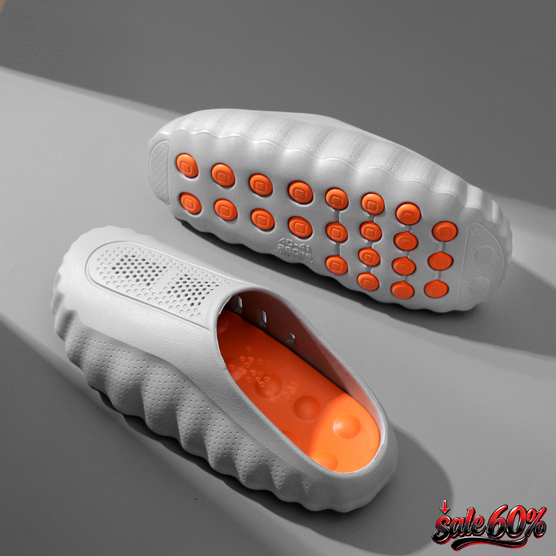 Men'S Shoes For Plantar Fasciitis - Unisex Massage Clogs Non-slip Breathable Hollow