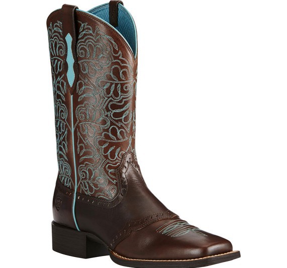 Men'S Shoes Qn - Men's Brown Leather Cowboy Boots Turquoise