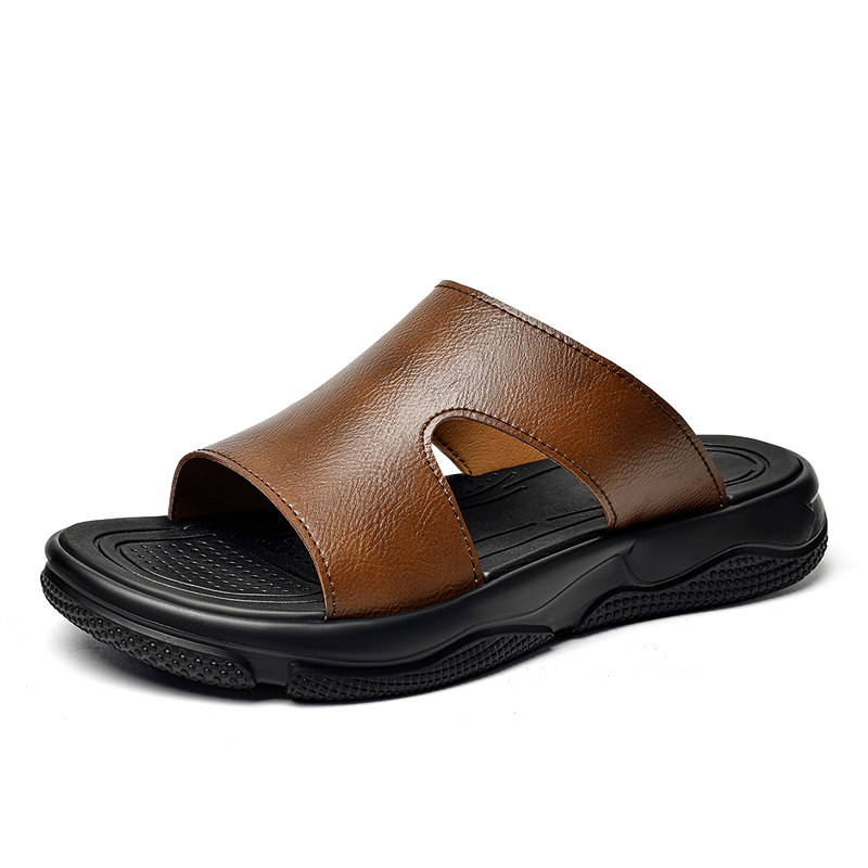 Men's Leather Slide Sandals No – Men'S Shoes Qn recenzja i cena
