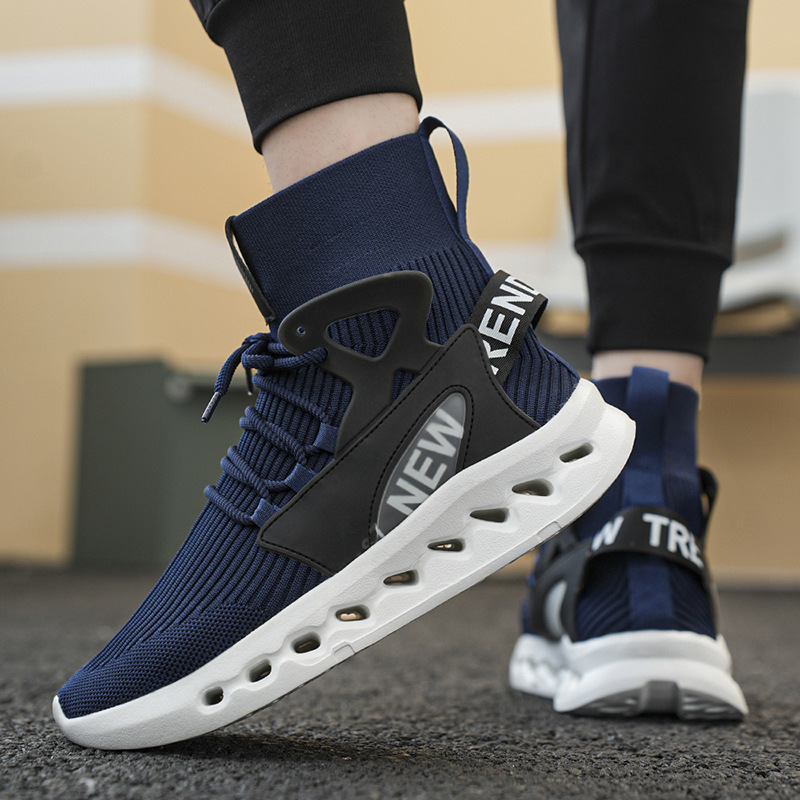 Trendy Men High Top Sock Shoes – Men'S Shoes For Running recenzja i cena