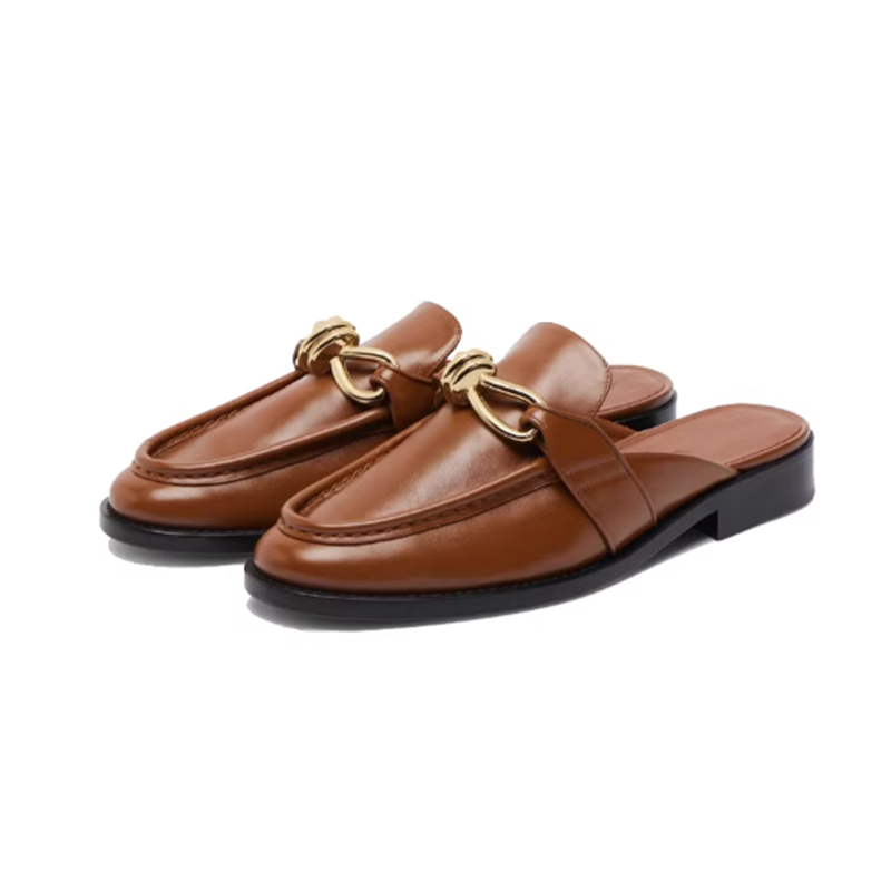 Metal Buckle Half Slippers For – Men'S Shoes Qn recenzja i cena