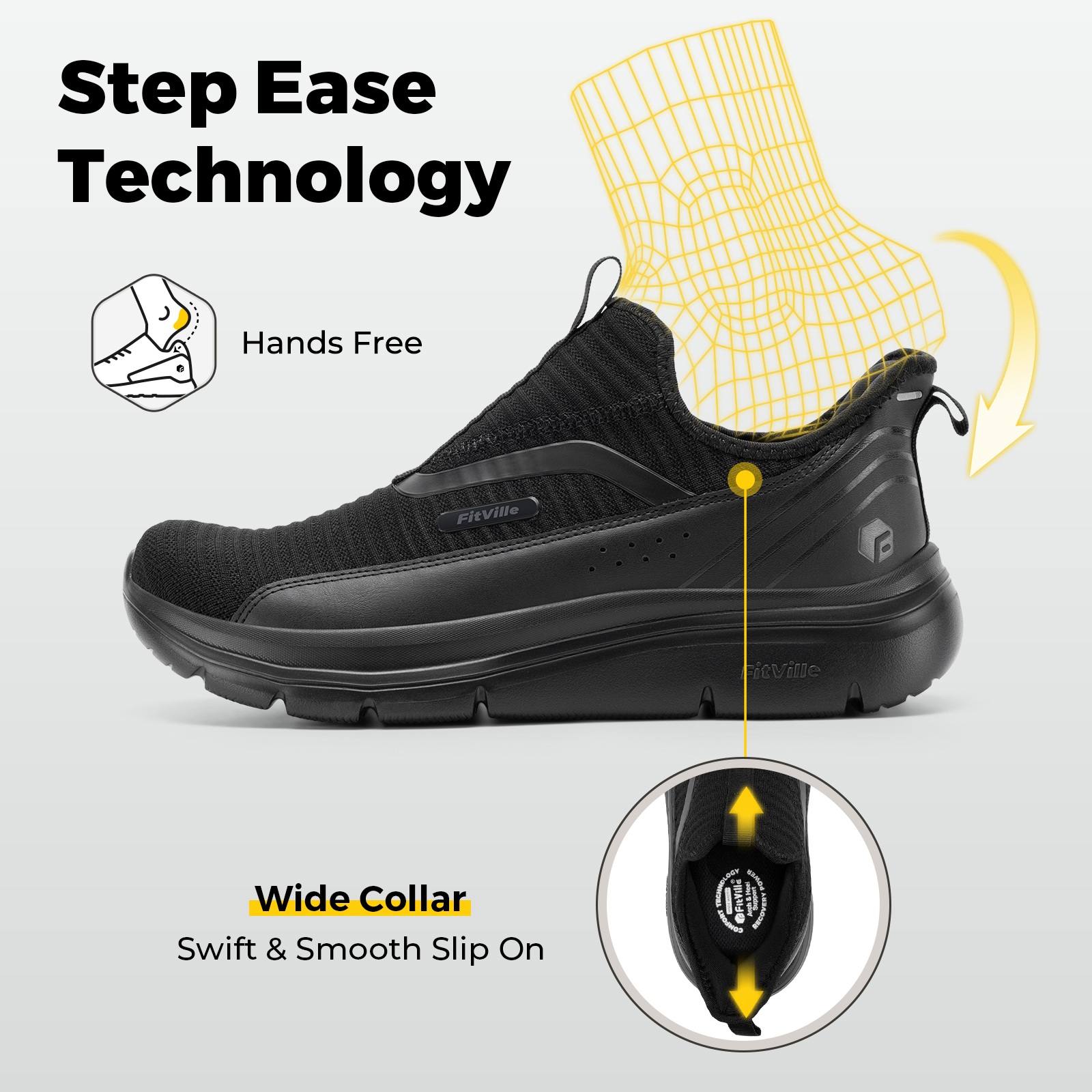 Fitville Wide Men's Shoes Fitn – Men'S Shoes For Plantar Fasciitis recenzja i cena