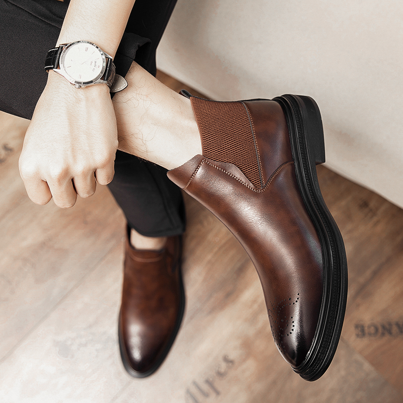High-top leather shoes are ver – Men'S Shoes Business Casual recenzja i cena