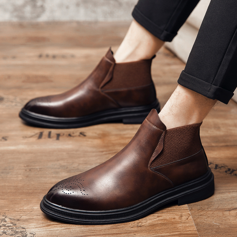 High-top leather shoes are ver – Men'S Shoes Business Casual recenzja i cena