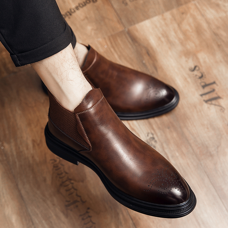 High-top leather shoes are ver – Men'S Shoes Business Casual recenzja i cena