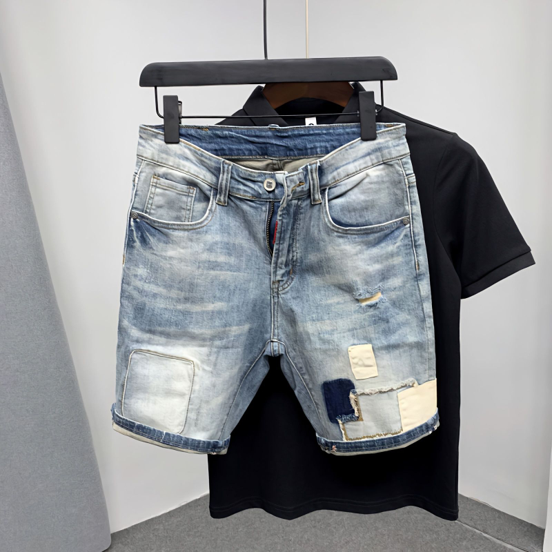 Straight Male Denim Shorts Rip – Men Shoes Xxl recenzja i cena