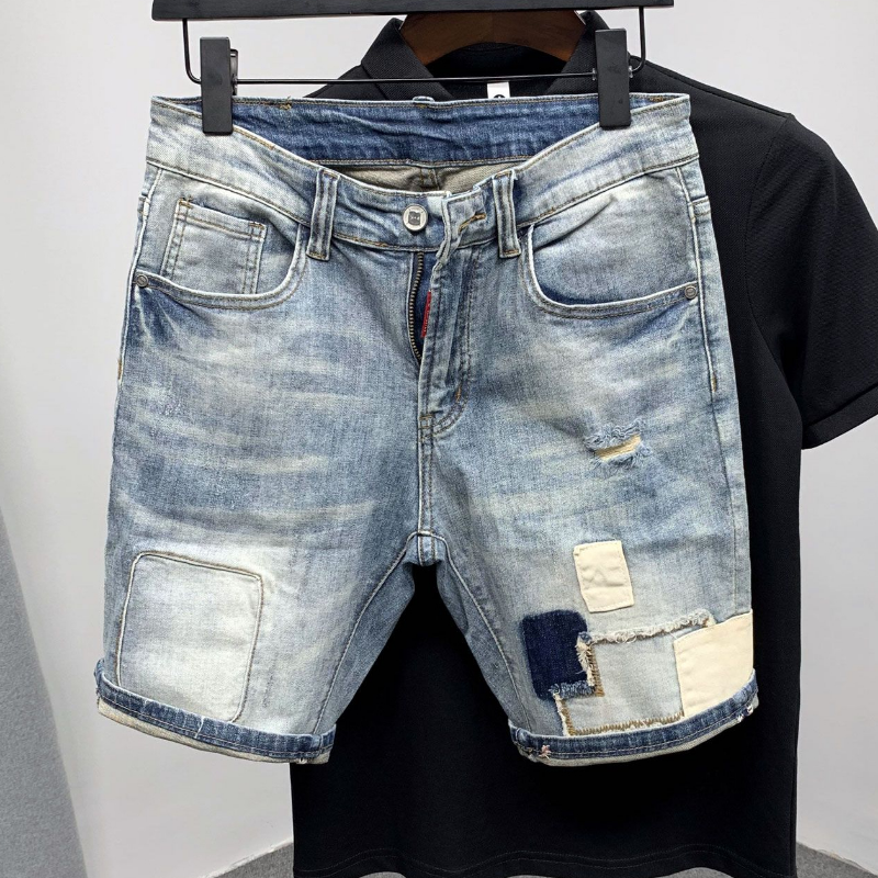 Straight Male Denim Shorts Rip – Men Shoes Xxl recenzja i cena