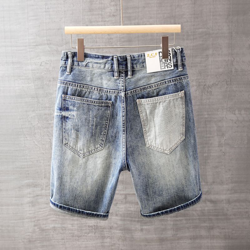 Men's Short Jeans Pants with P – Men Shoes Xxl recenzja i cena
