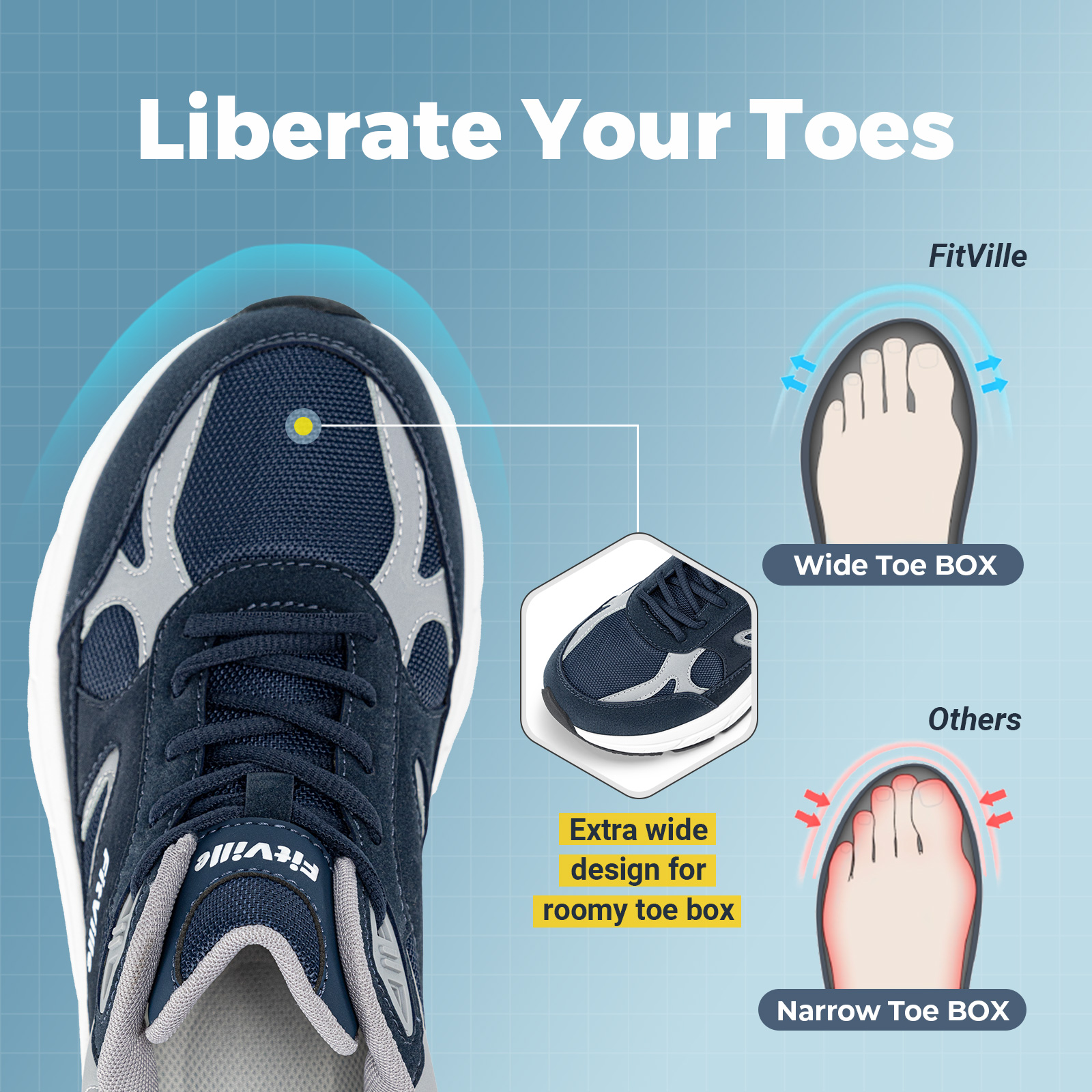FitVille Newest Walking Shoes  – Men'S Shoes For Plantar Fasciitis recenzja i cena