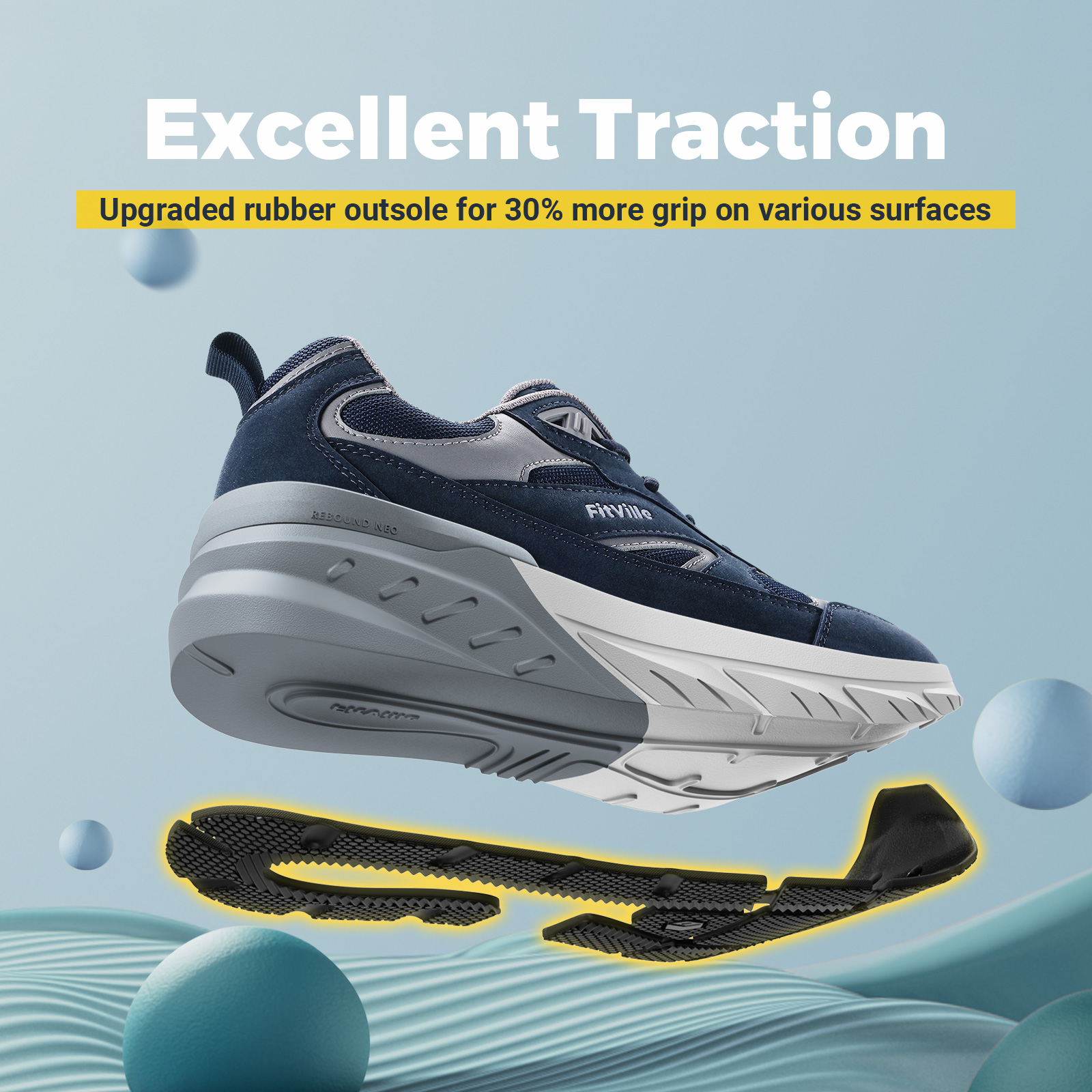 FitVille Newest Walking Shoes  – Men'S Shoes For Plantar Fasciitis recenzja i cena